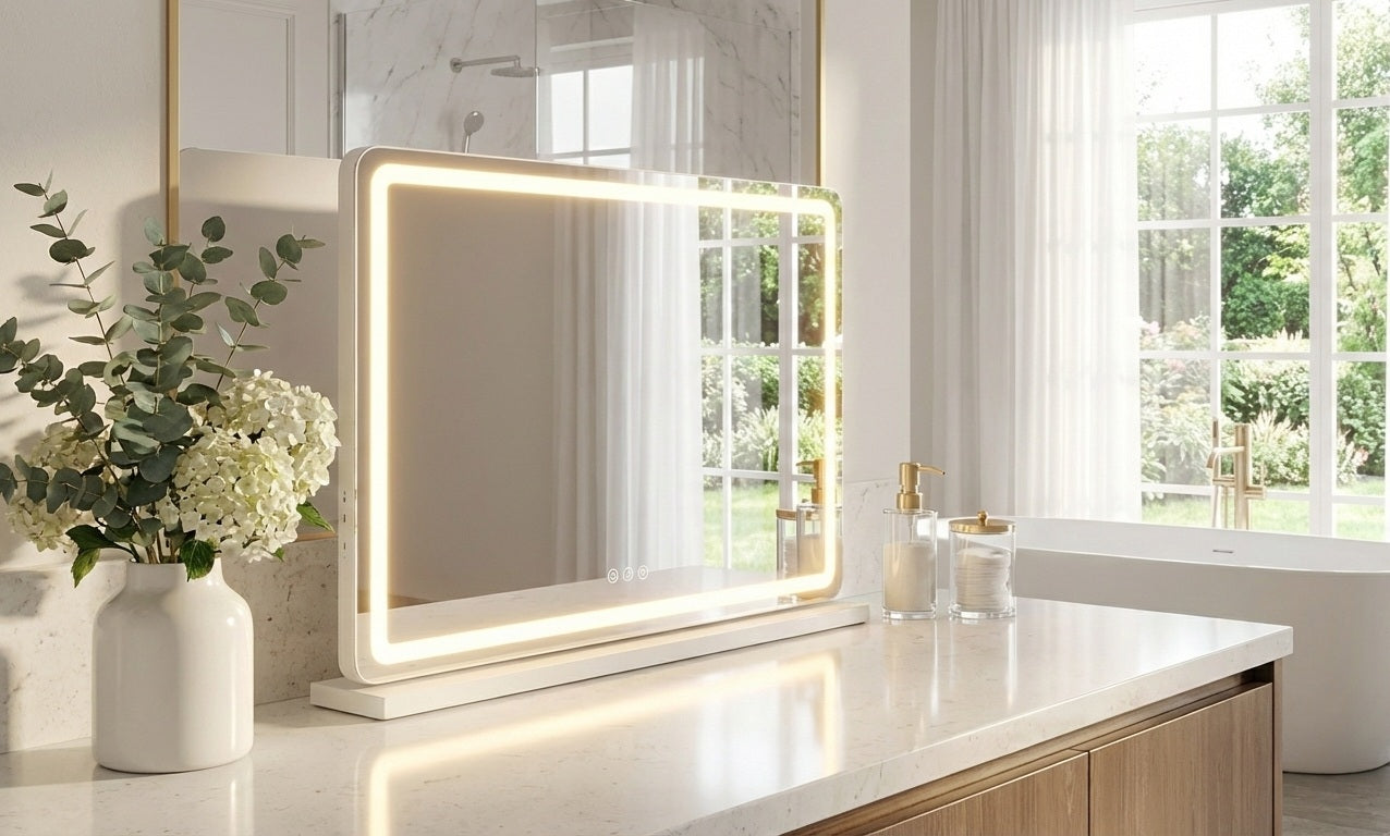 Nuvarre "Studio Aura" LED Makeup Mirror  | True-Tone Illumination & Smart Touch Control Nuvarre