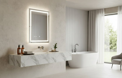 Nuvarre "Aura Grande" LED Makeup & Luxury Bathroom Mirror | Anti-Fog & Seamless Dimmable LED Nuvarre