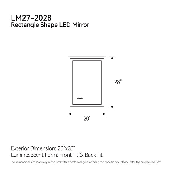 Nuvarre "Aura Grande" LED Makeup & Luxury Bathroom Mirror | Anti-Fog & Seamless Dimmable LED