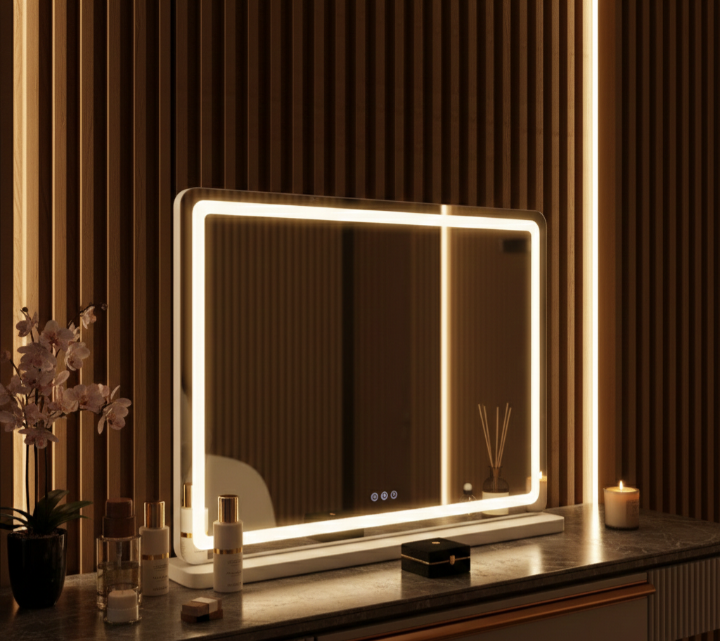 Nuvarre "Studio Aura" LED Makeup Mirror  | True-Tone Illumination & Smart Touch Control Nuvarre
