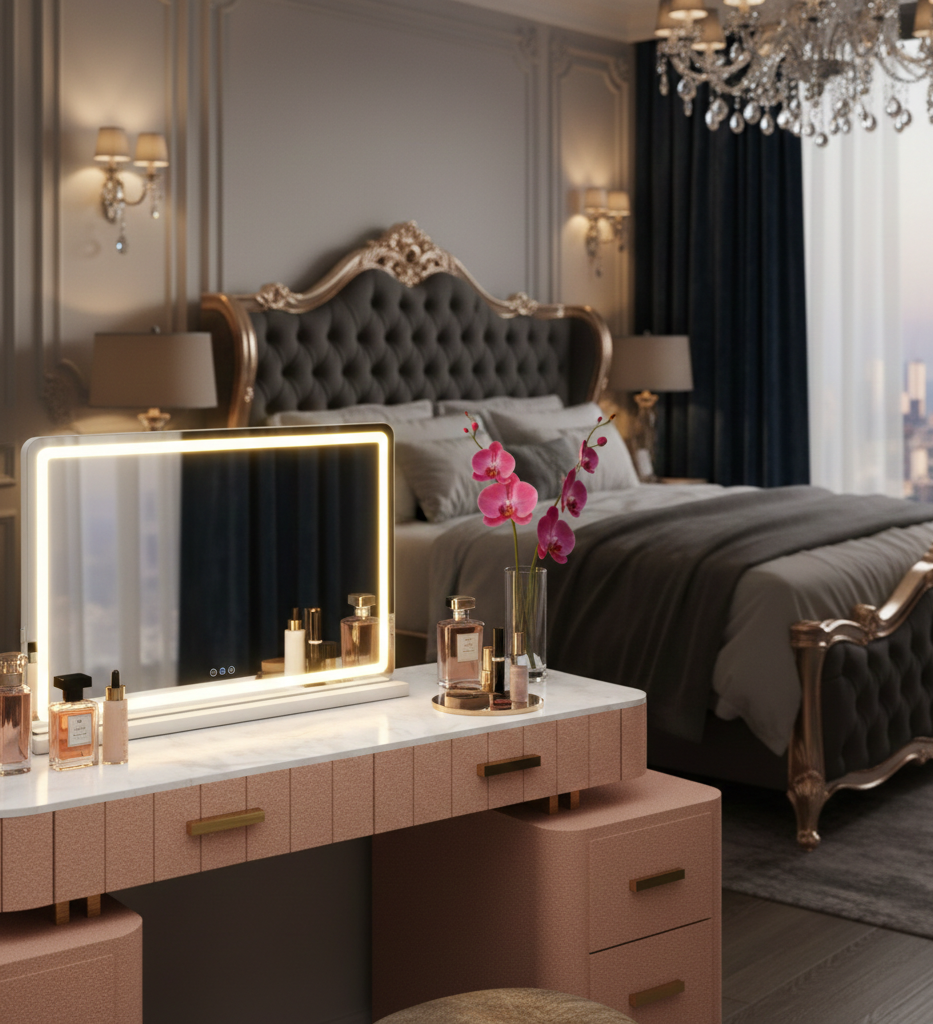 Nuvarre "Studio Aura" LED Makeup Mirror  | True-Tone Illumination & Smart Touch Control Nuvarre